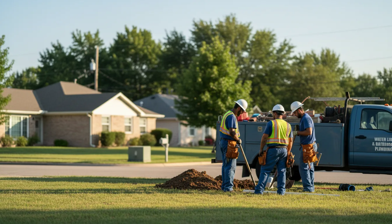 Residential water line and bathroom plumbing service in Saint Francis, SD